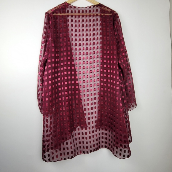 Vintage layered dress with sheer duster size 14 - Picture 3 of 13